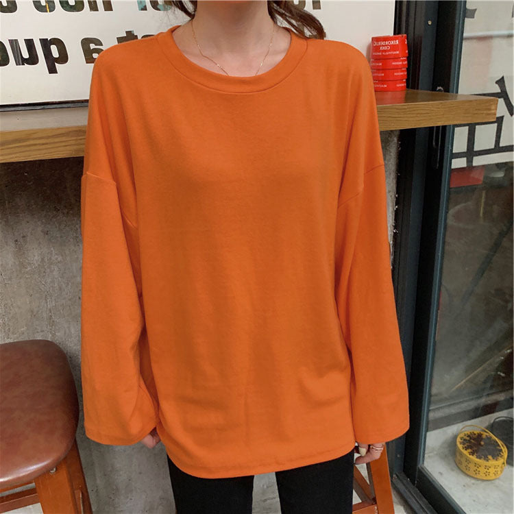 Loose And Lazy Style Versatile Long-sleeved Top