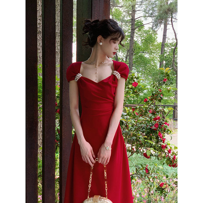 New Wear Clothes Usually Engagement Dress Dress Red Bride