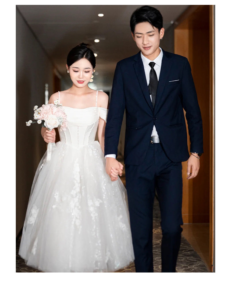 Camisole Gown Off-shoulder Bride Dress