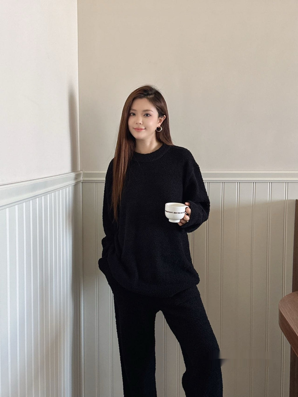 Plain Color Women's Homewear Set