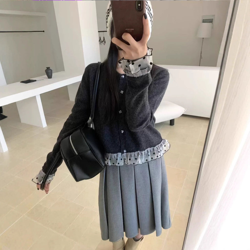 Women's Knitted Cardigan Loose Lazy Style Short Top