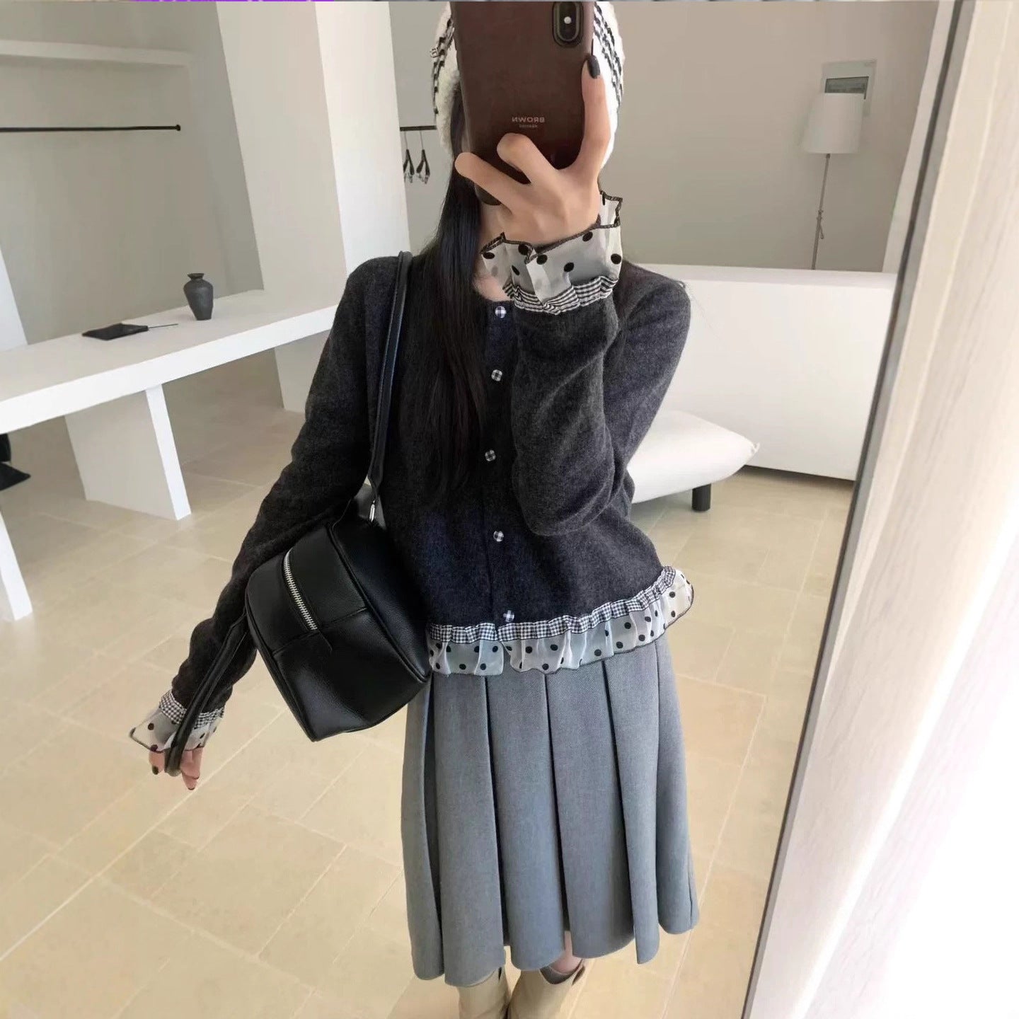 Women's Knitted Cardigan Loose Lazy Style Short Top