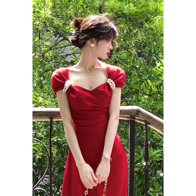 New Wear Clothes Usually Engagement Dress Dress Red Bride