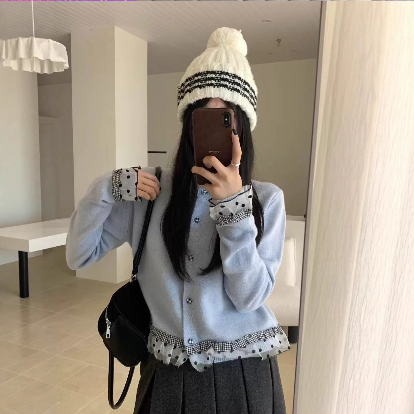 Women's Knitted Cardigan Loose Lazy Style Short Top