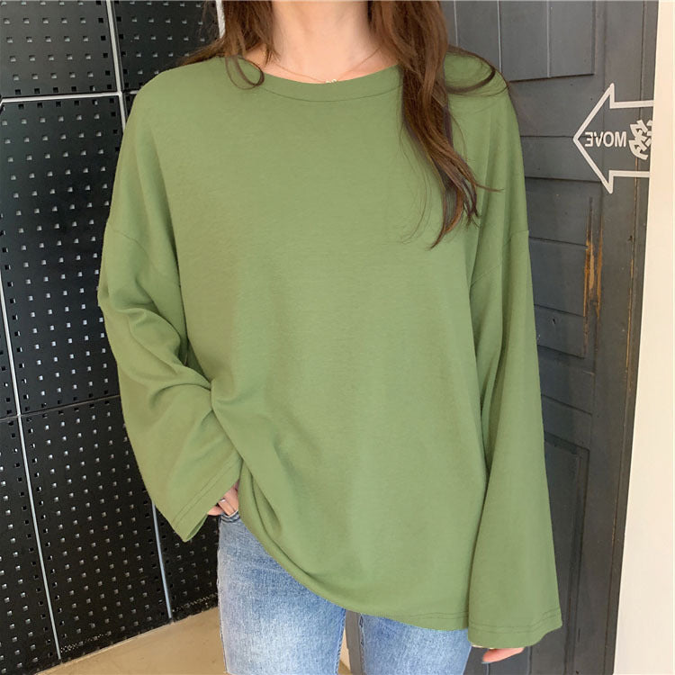 Loose And Lazy Style Versatile Long-sleeved Top