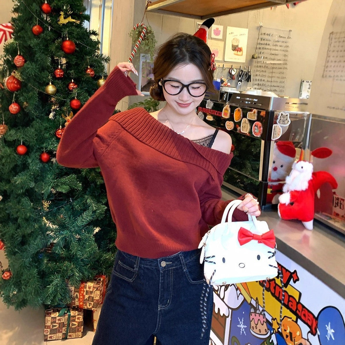 Women's New Asymmetrical Design Niche Sweater