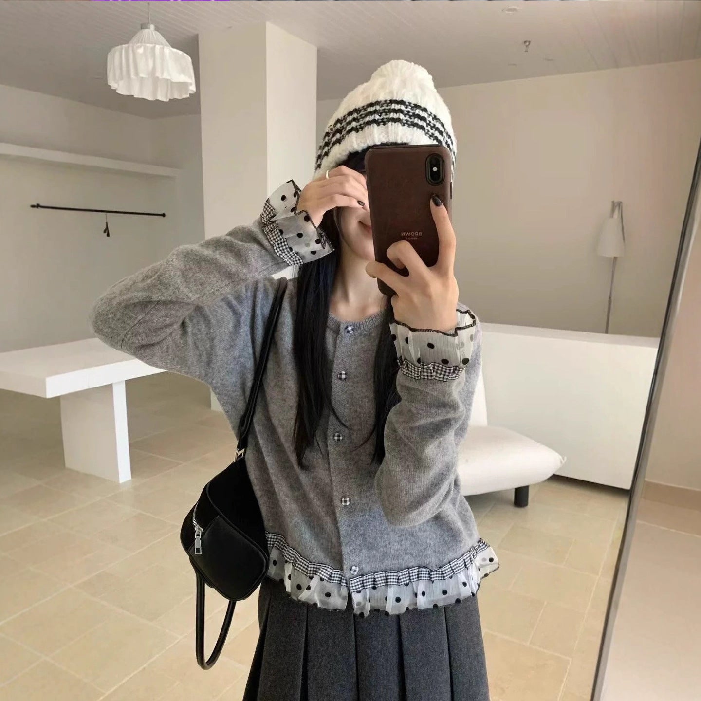 Women's Knitted Cardigan Loose Lazy Style Short Top