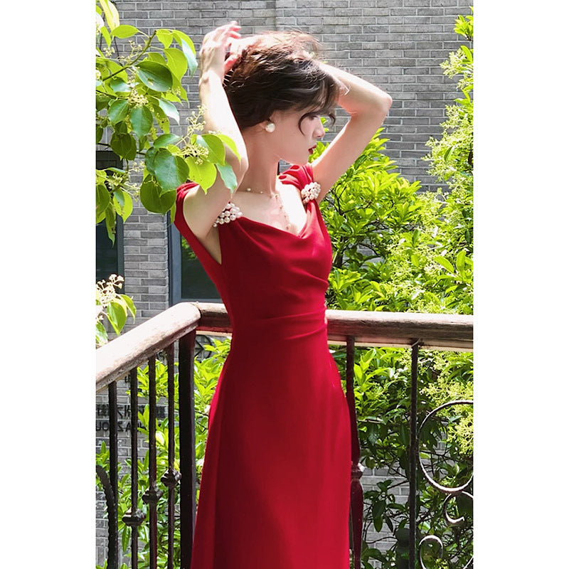 New Wear Clothes Usually Engagement Dress Dress Red Bride