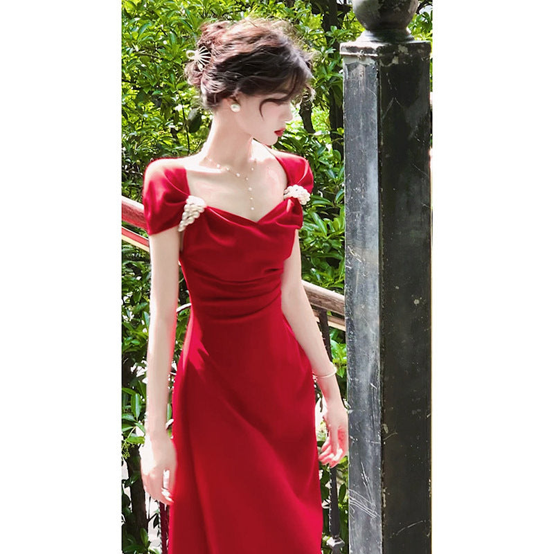 New Wear Clothes Usually Engagement Dress Dress Red Bride