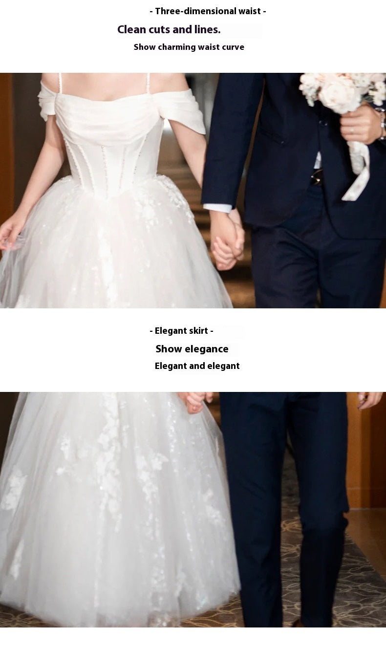 Camisole Gown Off-shoulder Bride Dress