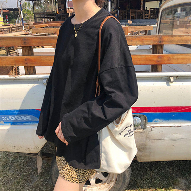 Loose And Lazy Style Versatile Long-sleeved Top