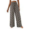 Women&#39;s High Waist Printed Casual Wide Leg Pants