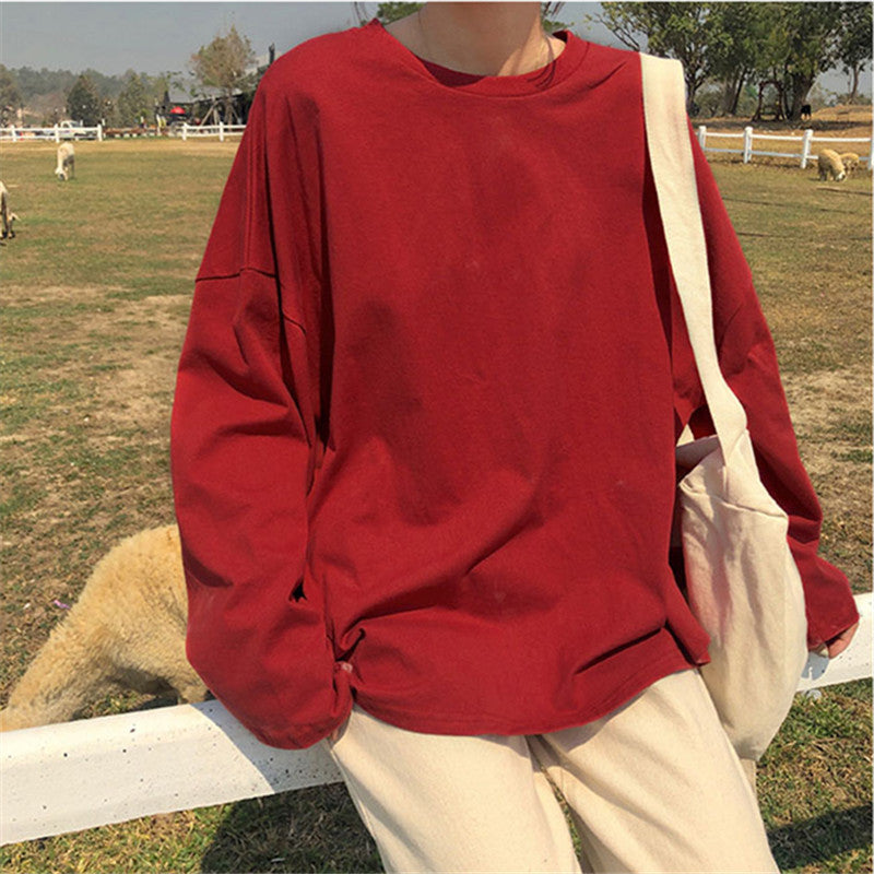 Loose And Lazy Style Versatile Long-sleeved Top