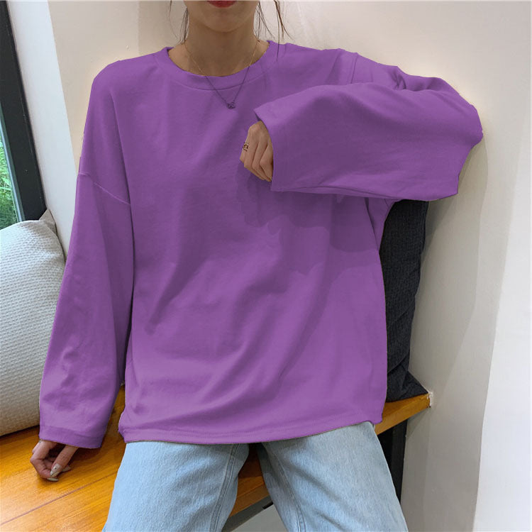 Loose And Lazy Style Versatile Long-sleeved Top
