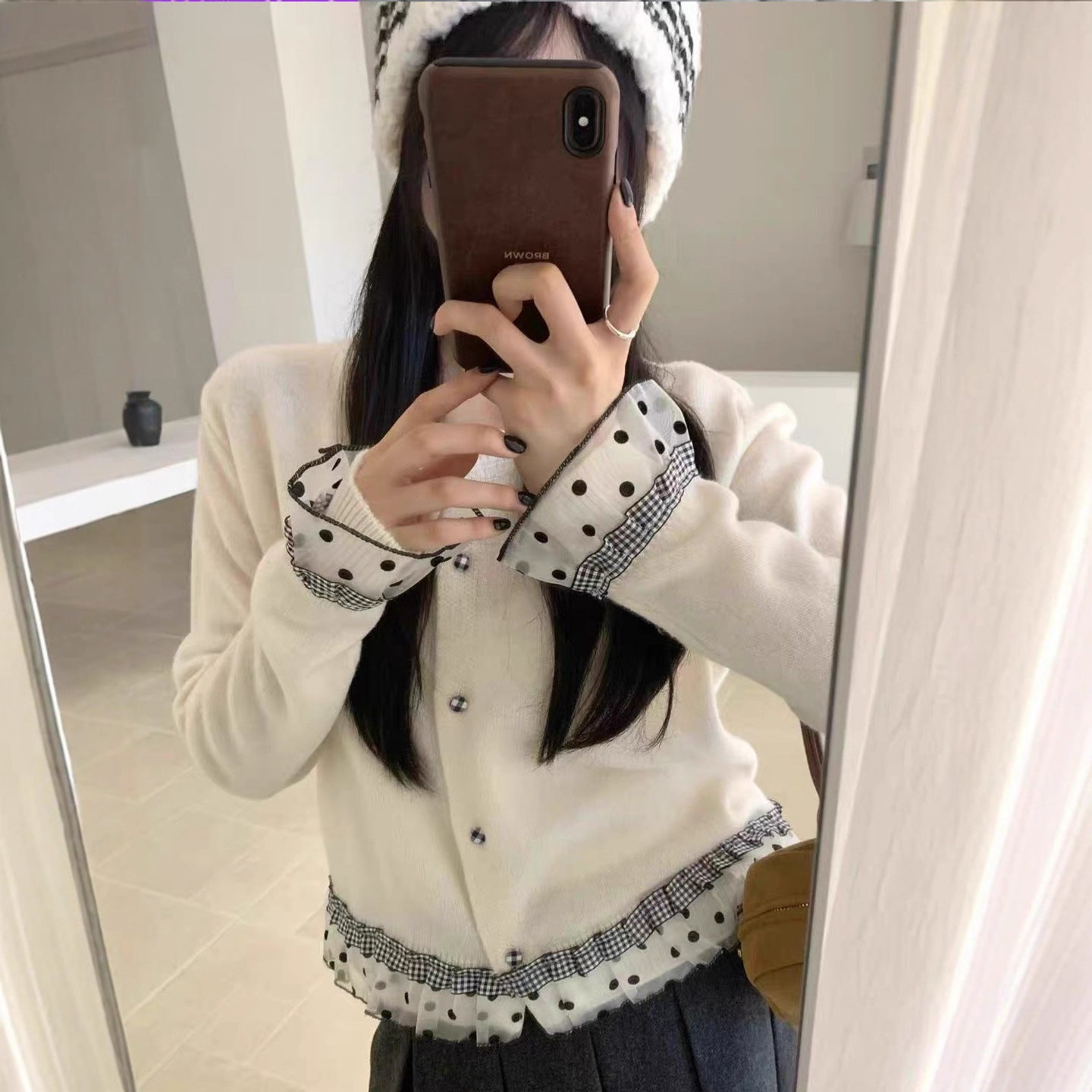 Women's Knitted Cardigan Loose Lazy Style Short Top
