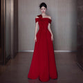 Off-shoulder Satin Toast Dress Bride High Sense Light Luxury Minority