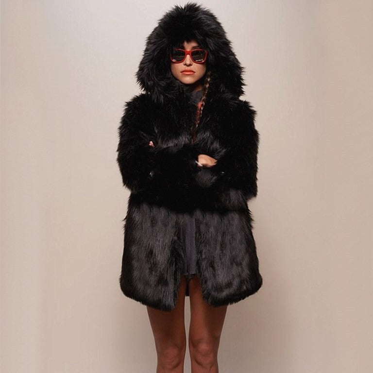 Women's Winter Faux Fur Coat Thick Jacket