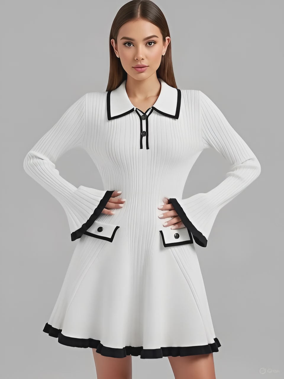 Long Sleeve Knitted Dress