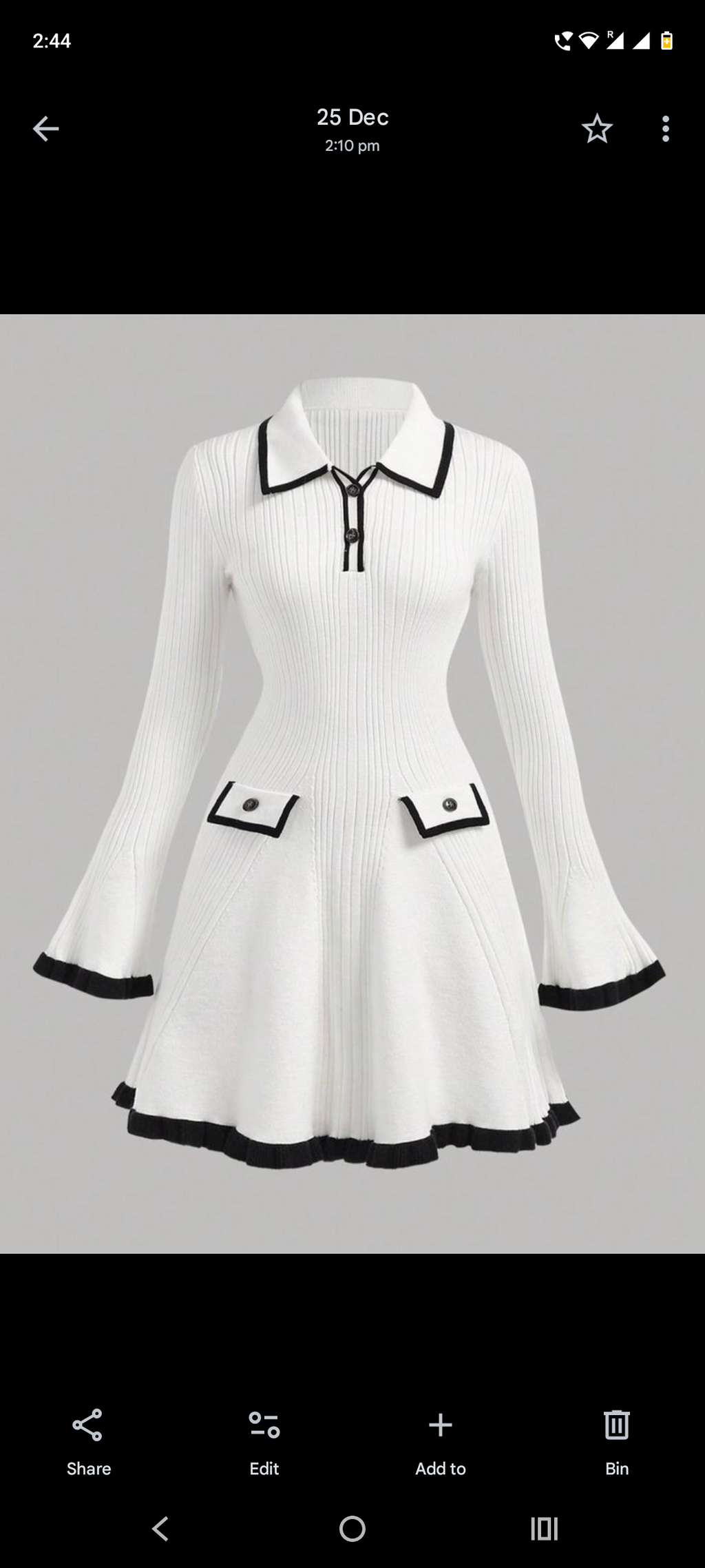 Long Sleeve Knitted Dress