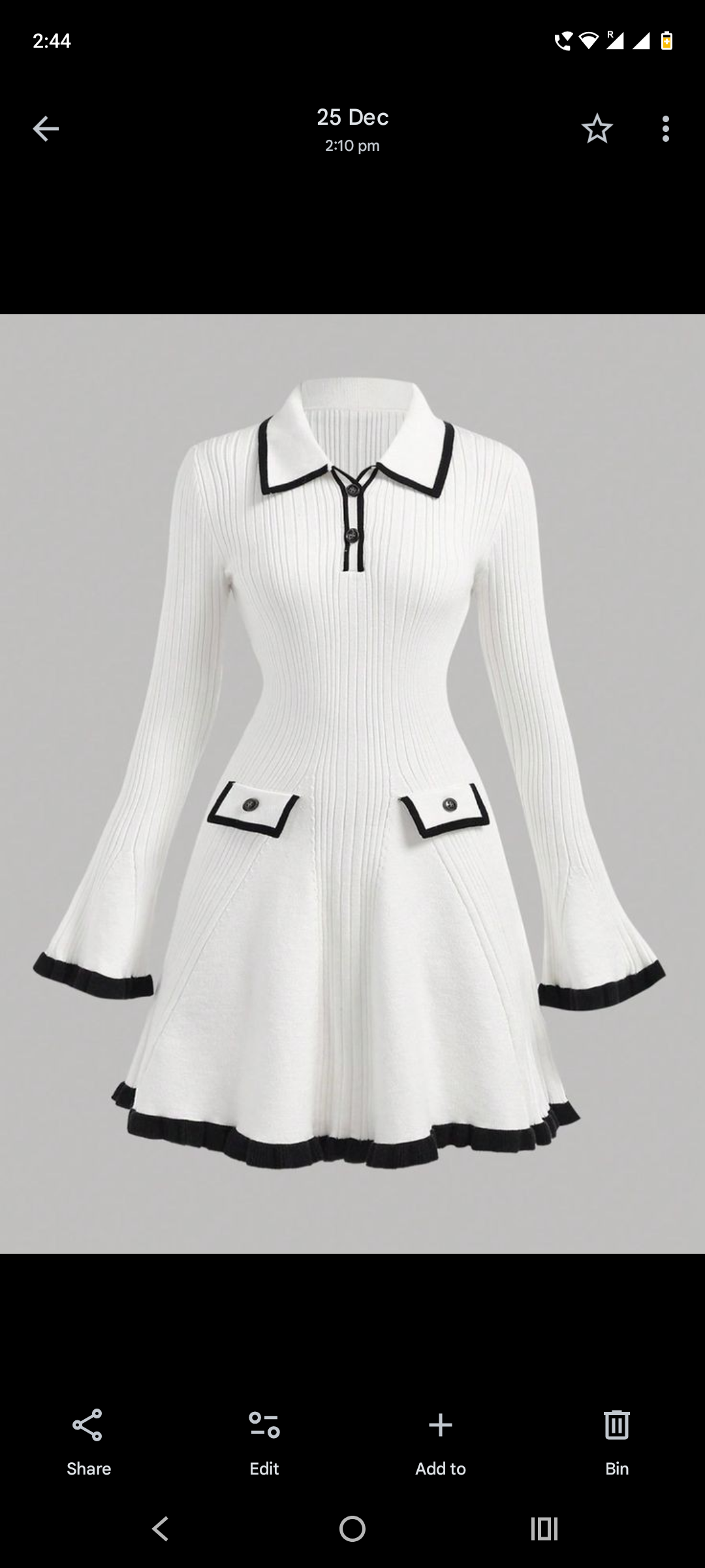 Long Sleeve Knitted Dress